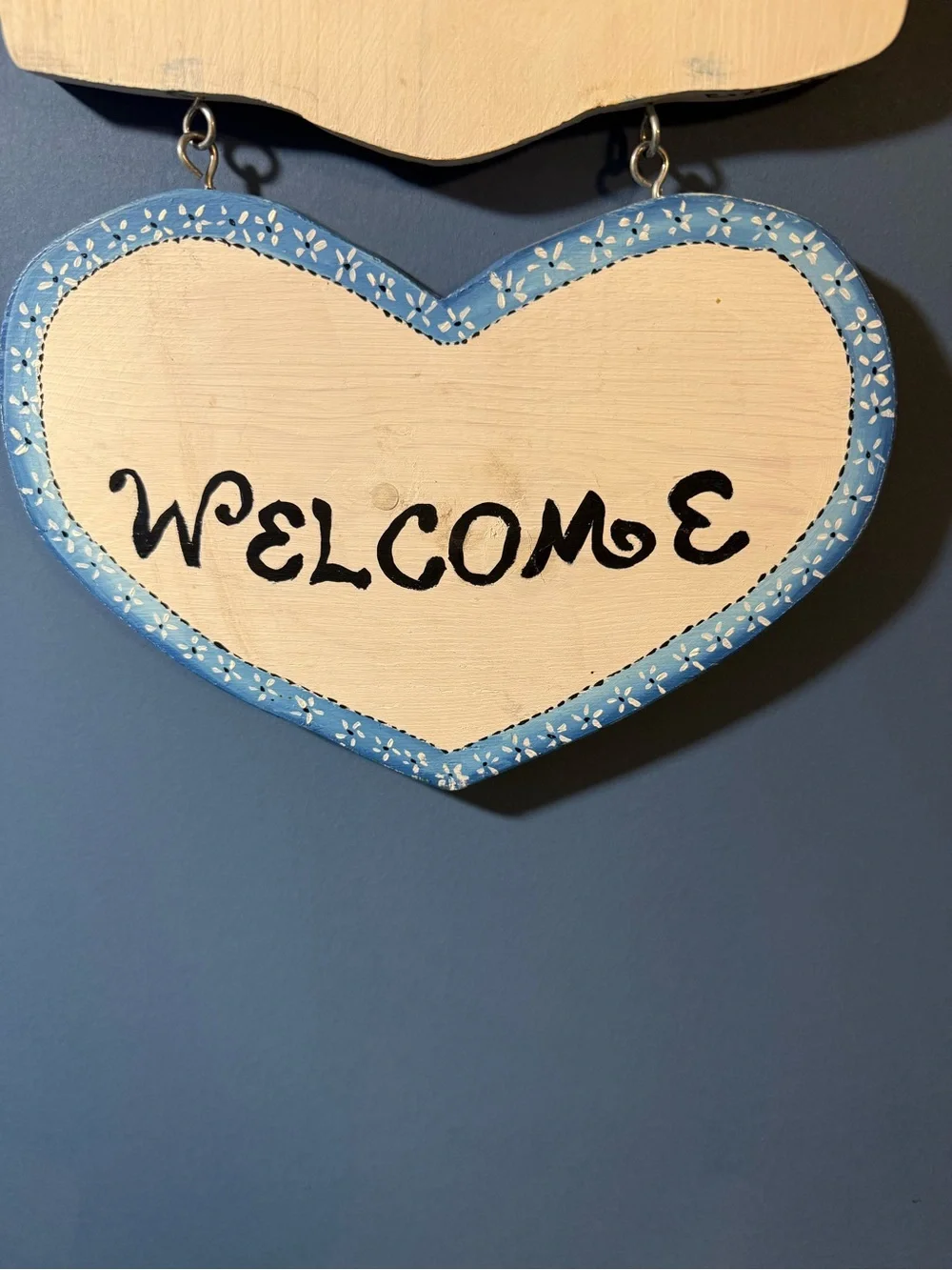 Welcome Goose Wall Plaque - Blue and Orange
